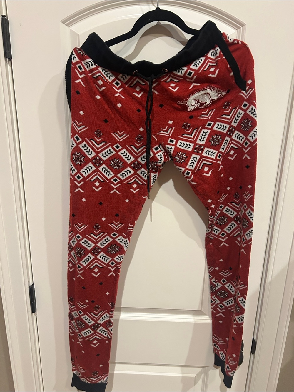 Arkansas Razorbacks Red Patterned Knit Lounge Pants